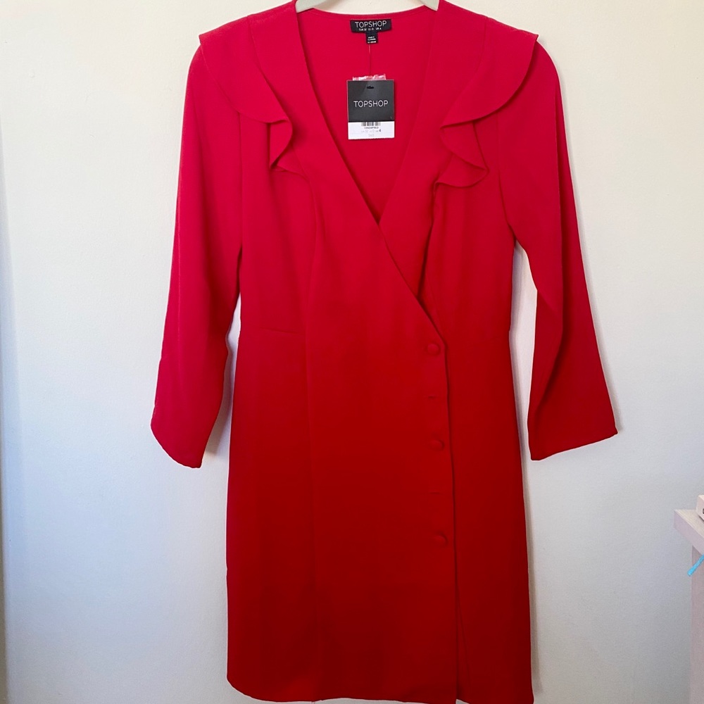 Topshop Red Dress NWT